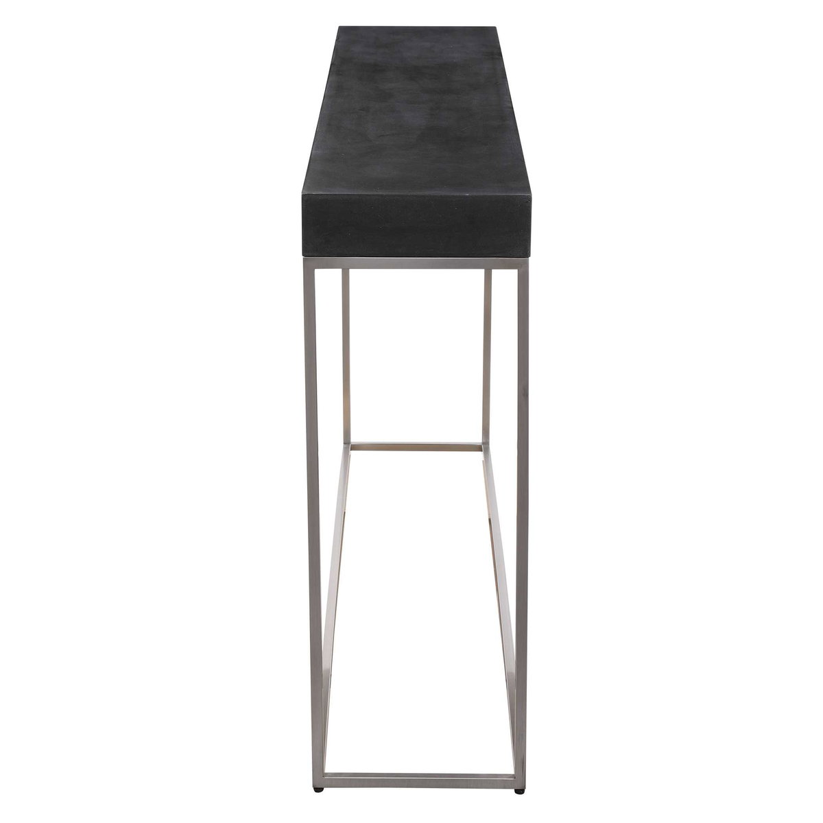 Jase Black Concrete Console Table, by Uttermost, 54" width x 31.25" height x 11" depth View 5