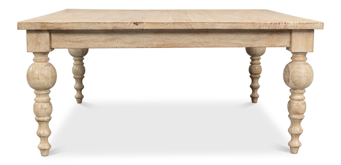 Jocelyn Coffee Table, by Sarreid, 3'3" length x 3'3" width x 1'6" height View 3