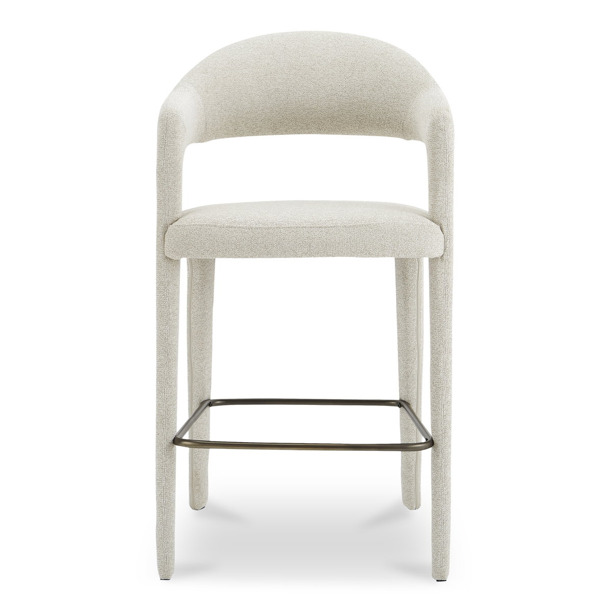 Martens Bar Stool Beige, Counter & Bar Stool by Moe's Home, 23.6" width x 42.9" height x 23.3" depth View 1
