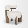 Souvik Dark Brown Wood with Oatmeal Fabric Accent Chair thumbnail 8