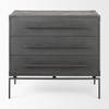 Ward 34L x 18W Brown Wood and Iron 3 Drawer Accent Cabinet, Cabinets & Chest by Mercana, 34" length x 19.25" width x 30.5" height thumbnail 5