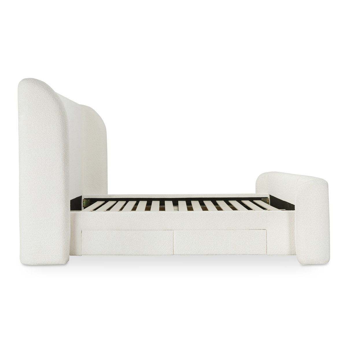 Sophia King Storage Bed Cream, by Moe's Home, 7'7" width x 4'7" height x 7'7" depth View 5