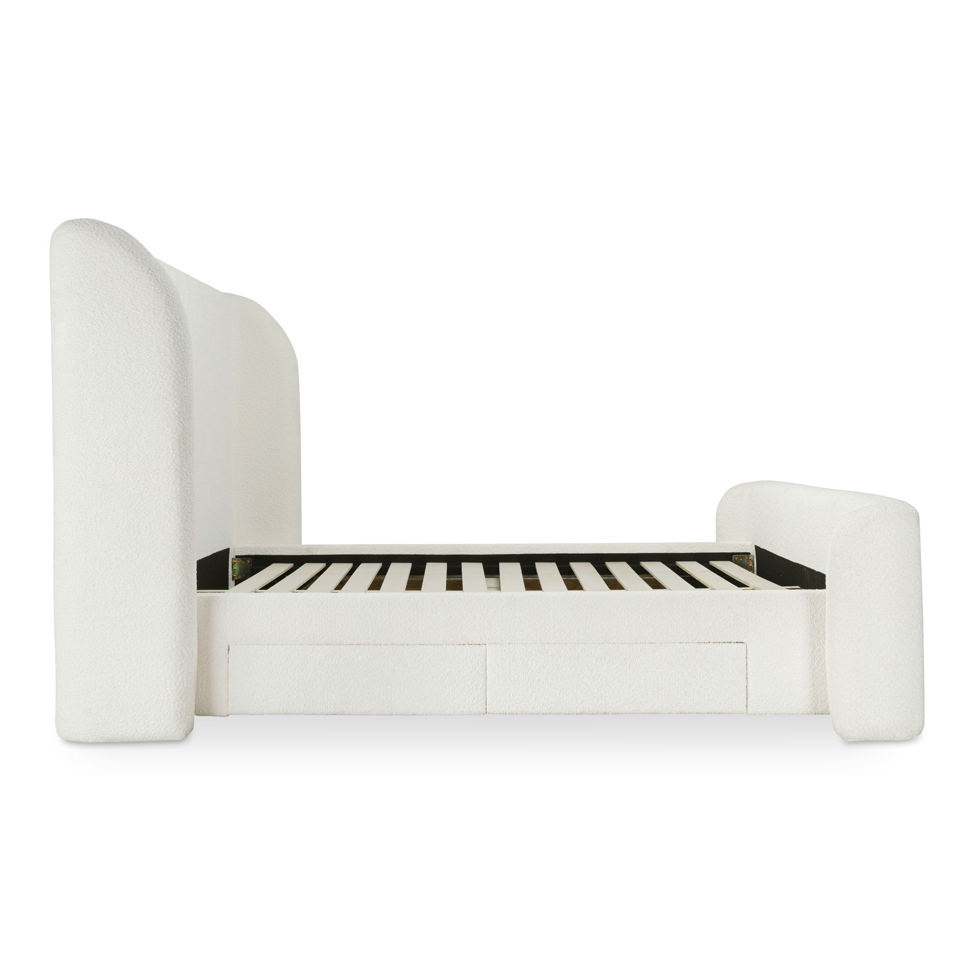 Sophia King Storage Bed Cream, by Moe's Home, 91" width x 55" height x 91" depth View 5