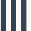 Awning Stripe Navy Wallpaper, by York Wall, 33' length x 1'8.5" width x 0.02" depth thumbnail