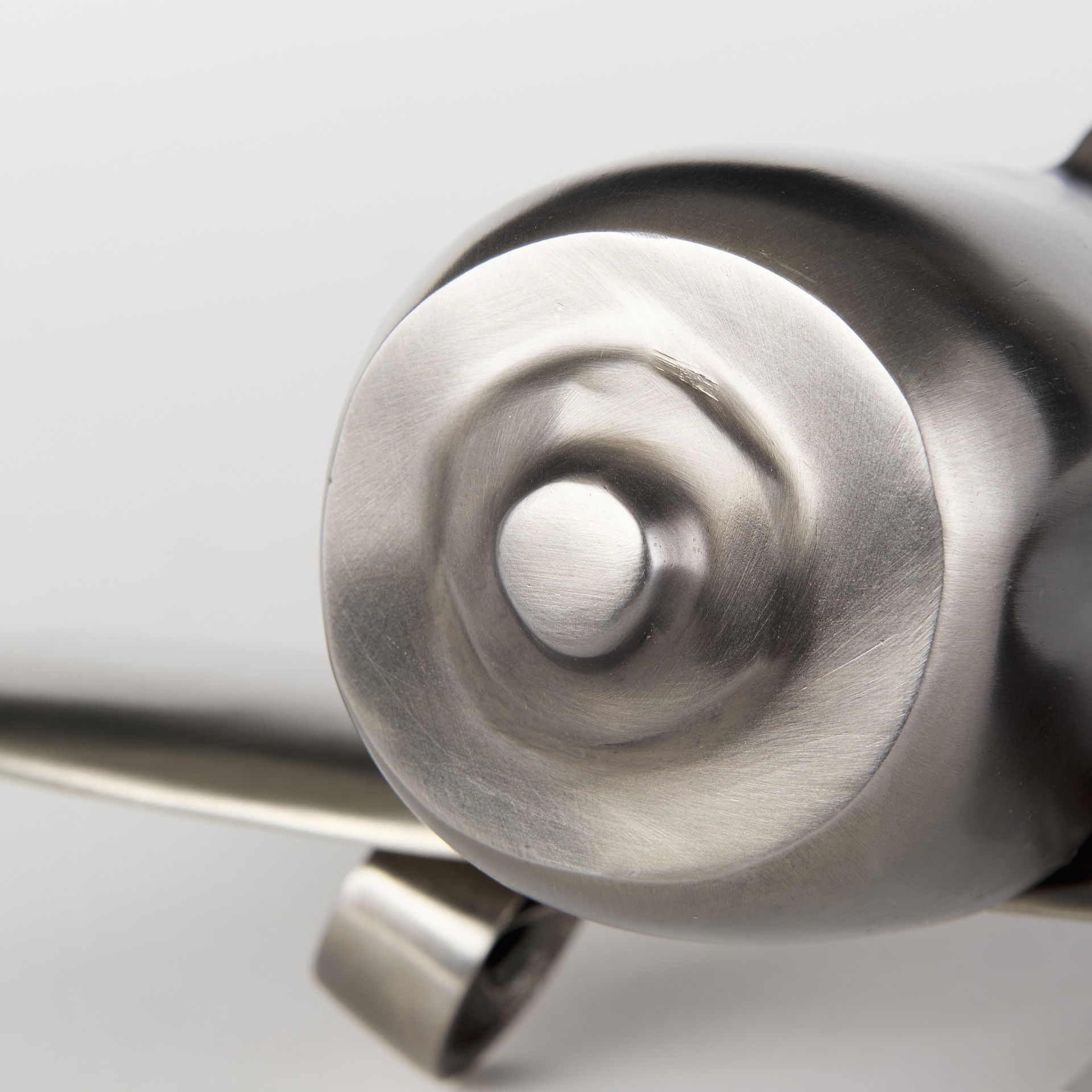 Maverick II 13L x 11W Gray Metal Fighter Plane, Decorative Object by Mercana, 13.39" length x 10.63" width x 5.12" height View 8