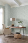 Papyrus Weave Blue Peel & Stick Wallpaper, by York Wall, 20' length x 2'3" width x 0.02" depth thumbnail 2