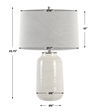 Odawa White Farmhouse Table Lamp, by Uttermost, 17" width x 25.75" height x 17" depth thumbnail 3