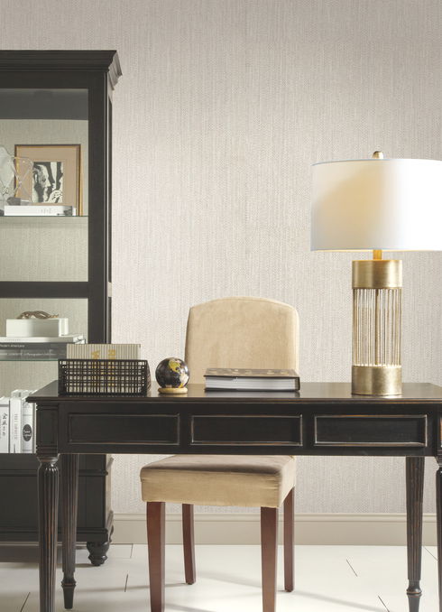 Chevron Channel White Wallpaper