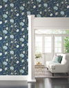 Teahouse Floral Navy Wallpaper thumbnail 2