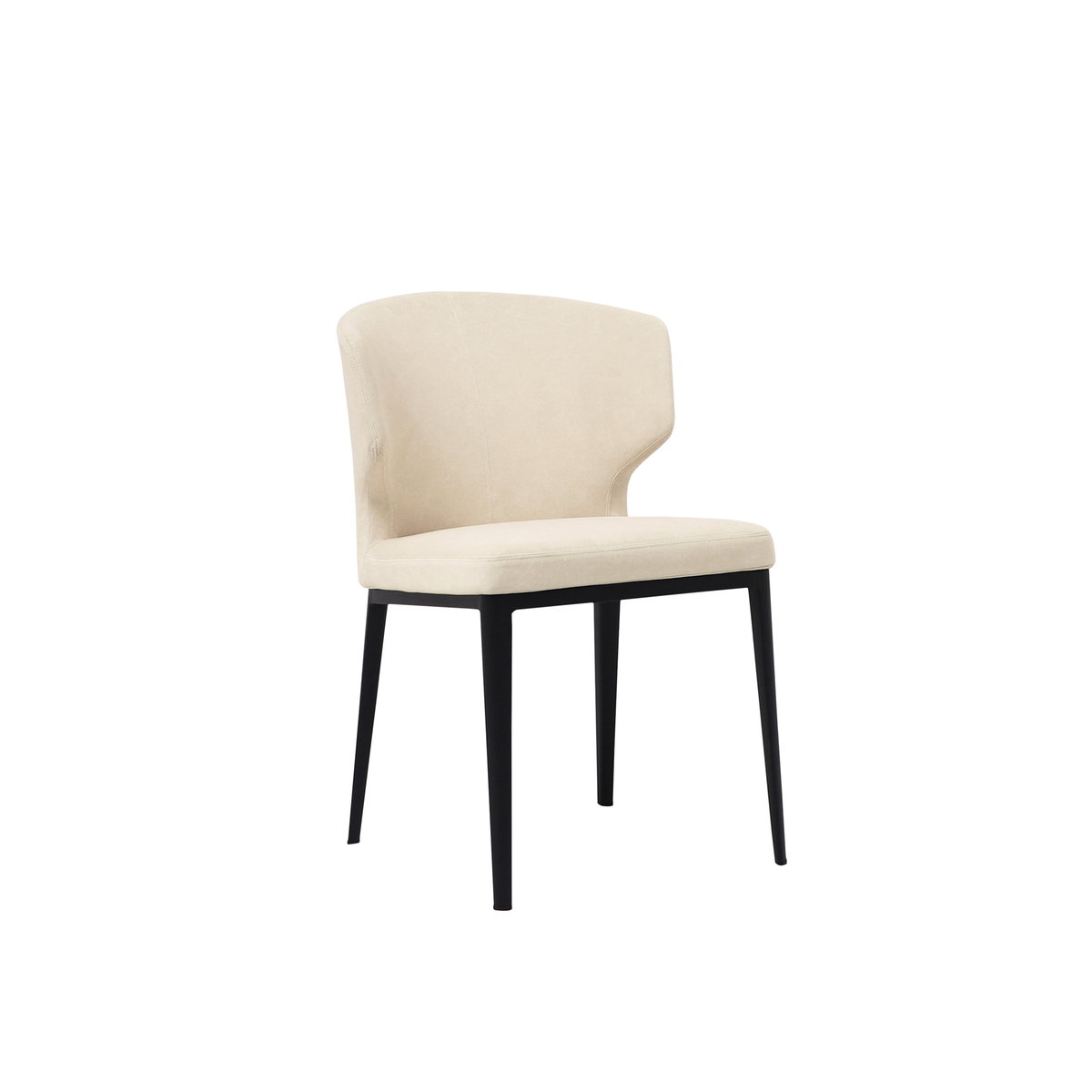 Delaney Dining Chair Warm Beige-set Of Two, by Moe's Home, 20.1" width x 30.7" height x 21.7" depth View 2