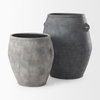 Zuma  Dark Gray Ceramic Floor Vase, by Mercana, 27.17" length x 20.47" width x 31.89" height thumbnail 12