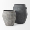 Zuma  Dark Gray Ceramic Floor Vase, by Mercana, 27.17" length x 20.47" width x 31.89" height thumbnail 13