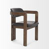 Shiro Medium Brown with Espresso Brown Leather Dining Chair thumbnail 7