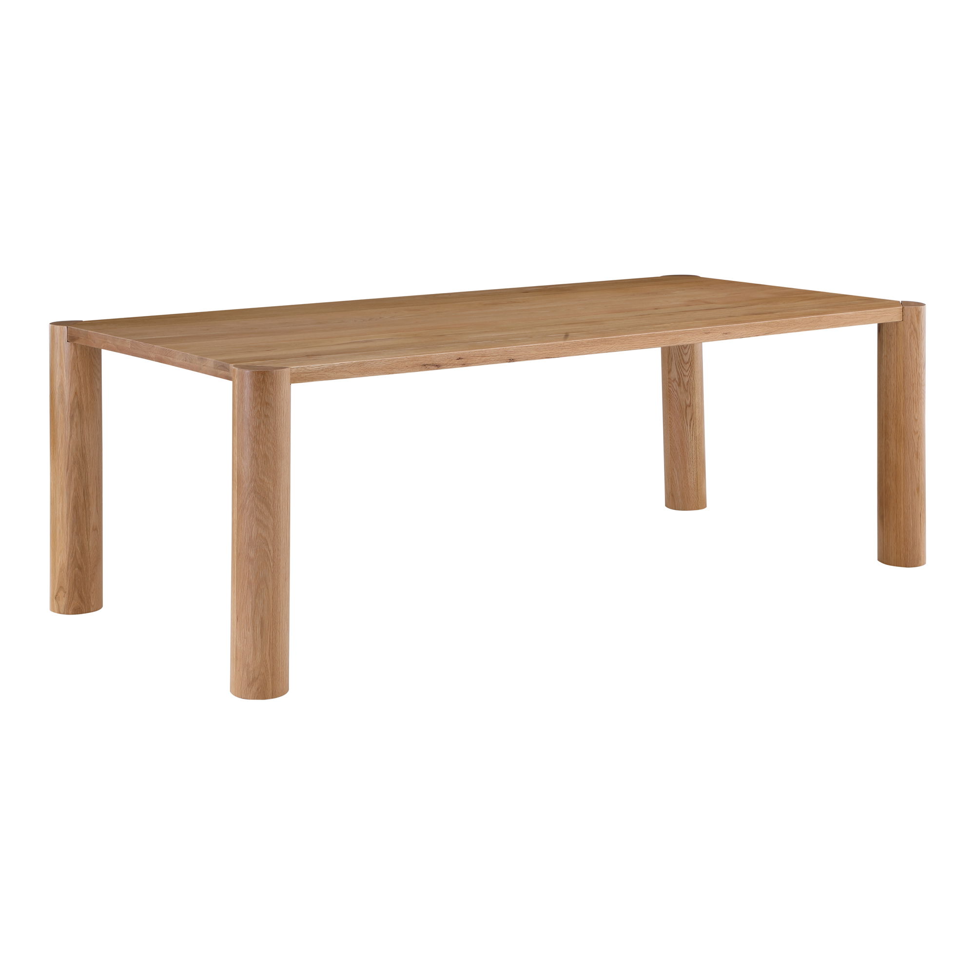 Post Small Dining Table Natural Oak, by Moe's Home, 76" width x 29" height x 36" depth View 2
