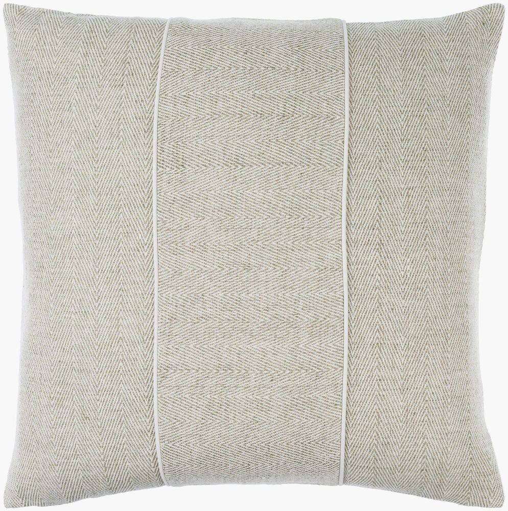 Stitched Linen Accent Pillow, Decorative Pillow by Surya, 18" length x 18" width
