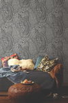 Kashmir Dreams Paisley Black Wallpaper thumbnail 2