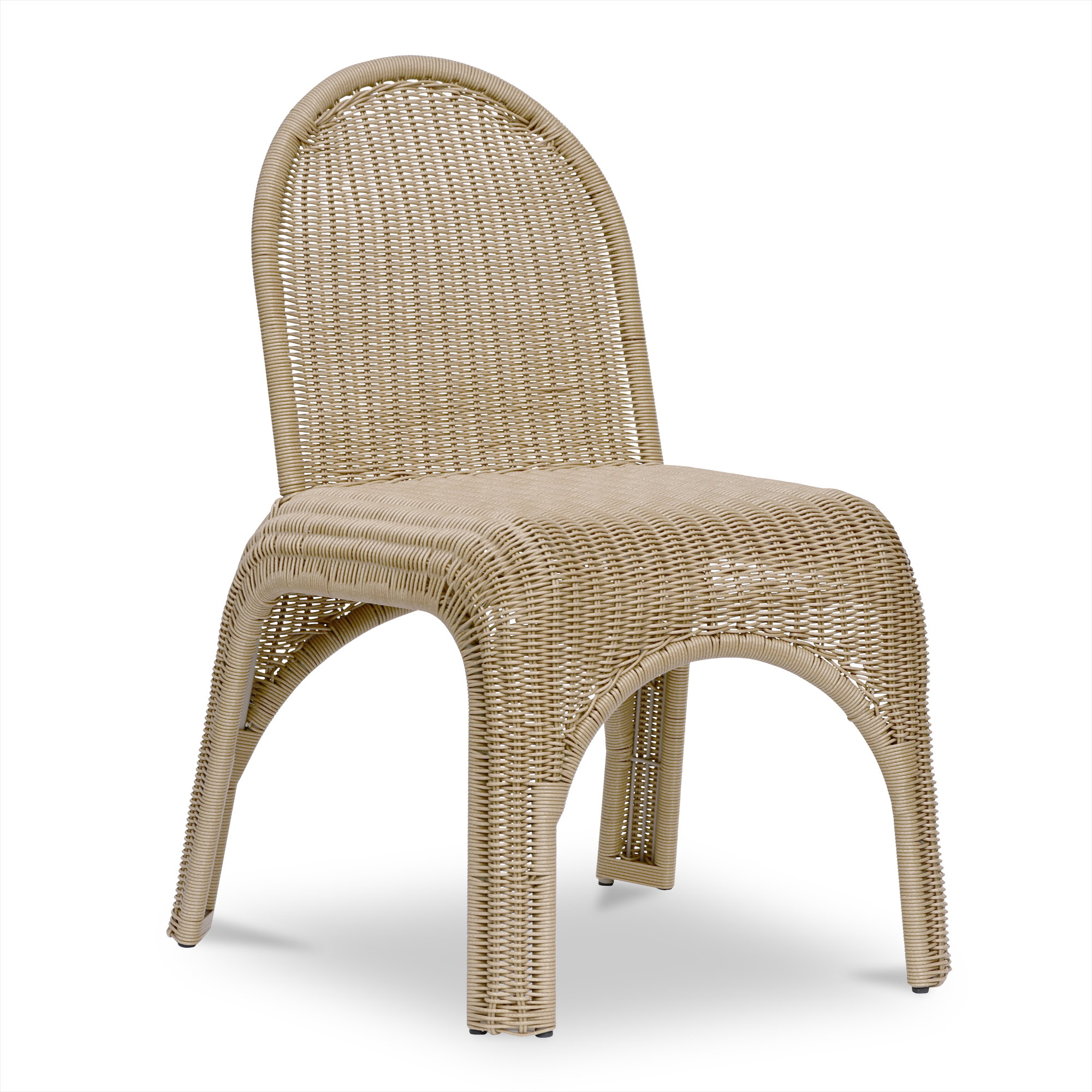Kendall Outdoor Dining Chair Natural-set Of Two, by Moe's Home, 23.5" width x 31" height x 23" depth View 2