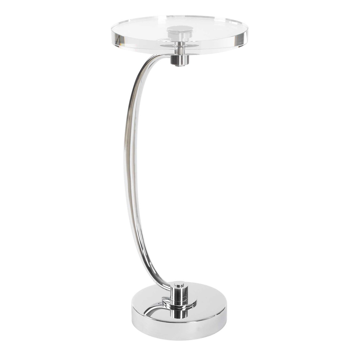 Waveney Nickel Drink Table, Side & End Table by Uttermost, 11.5" width x 24" height x 11.5" depth View 6