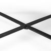 Helios (Set of 2) Brown Solid Wood Top Black Metal Base Nesting Coffee Tables, by Mercana, 41" length x 41" width x 18" height thumbnail 8
