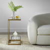 Musing Brushed Brass Accent Table, Side & End Table by Uttermost, 18" width x 24.25" height x 12" depth thumbnail 4