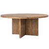 Harley Dining Table 60' Natural, by Dovetail, 60" width x 30" height x 60" depth thumbnail 1