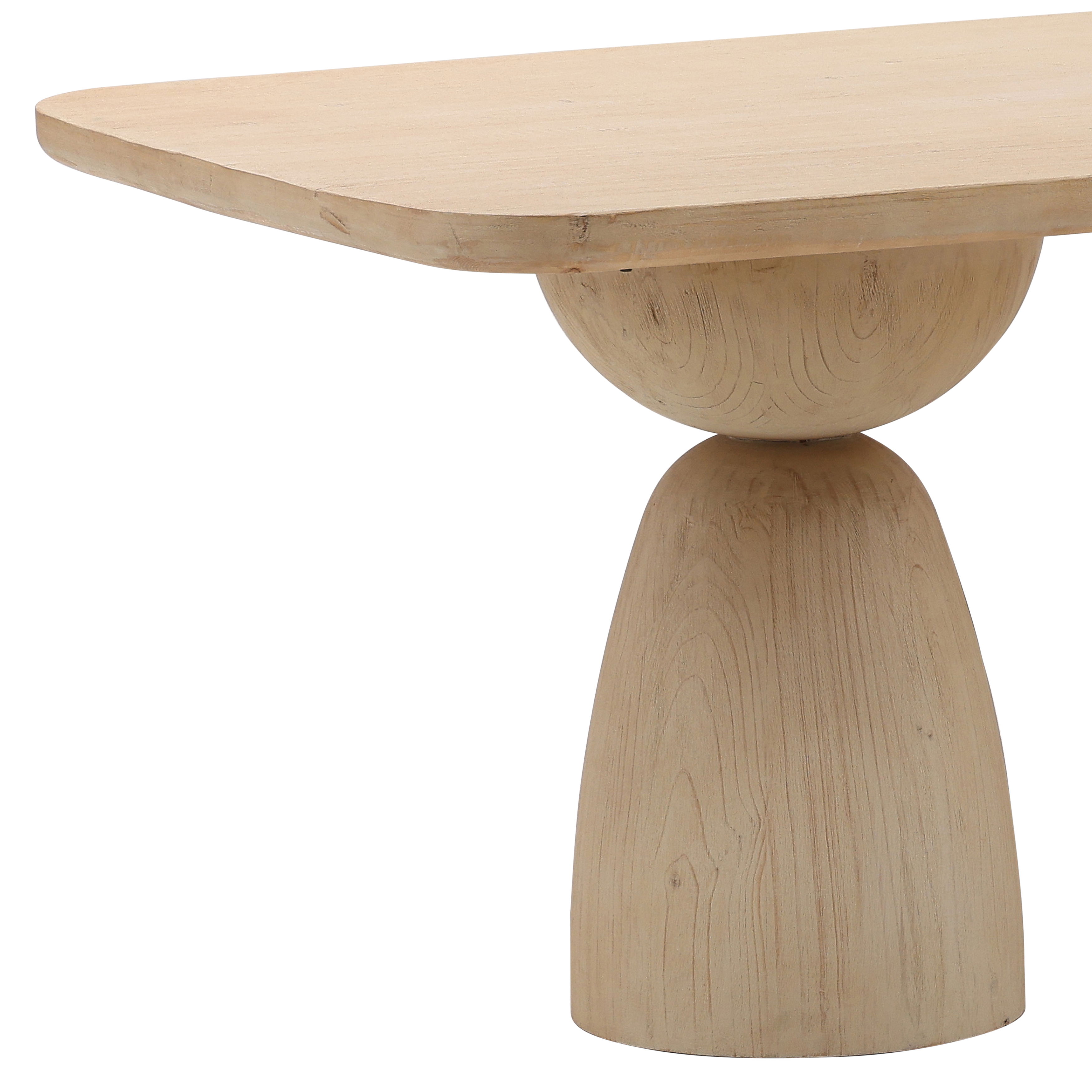 Cabrera Dining Table Light Natural 101', by Dovetail, 101.5" width x 30" height x 41" depth View 4