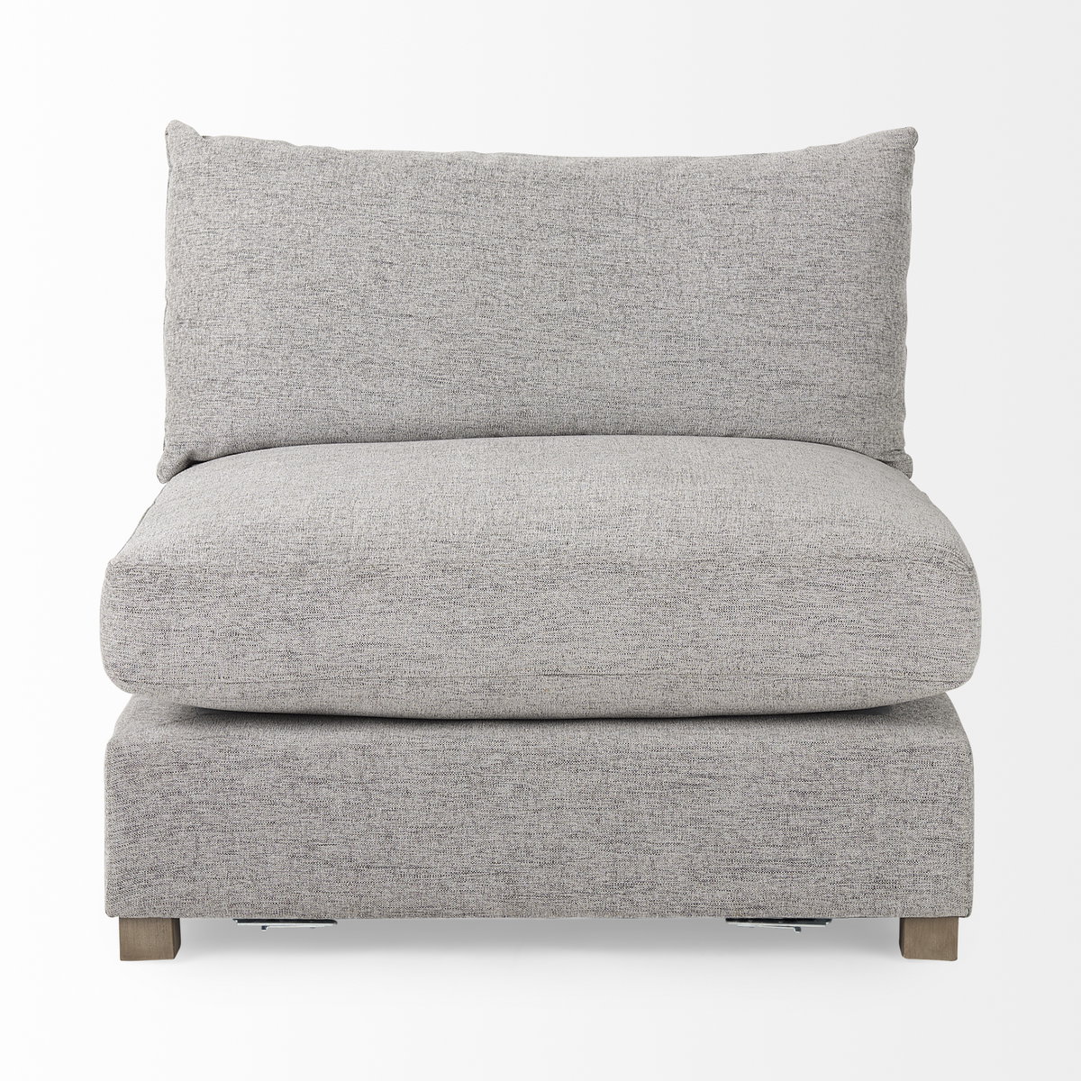 Valence  Medium Gray Armless Sectional Piece, Sectional Sofa by Mercana, 38.19" length x 38.58" width x 28.35" height View 6