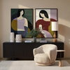Capella Sideboard Black, Sideboards & Buffet by Dovetail, 108" width x 32" height x 18.1" depth thumbnail 8