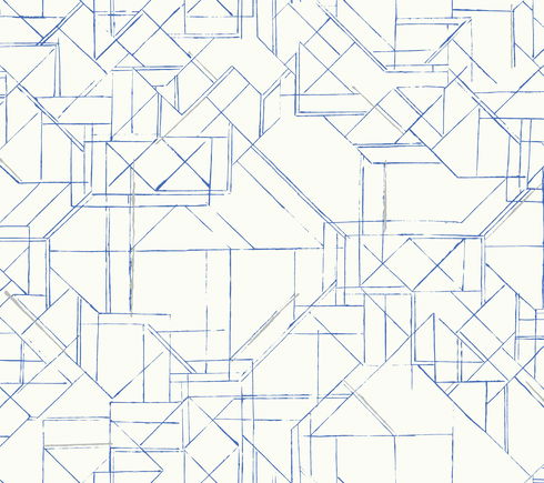 Prism Schematics Cobalt Peel & Stick Wallpaper