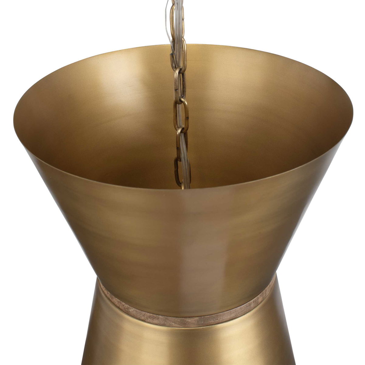 Crocker Brass 1 Light Mini Pendant, Mini Light Pendant by Uttermost, 14.5" width x 23" height x 14.5" diameter x 14.5" depth View 8