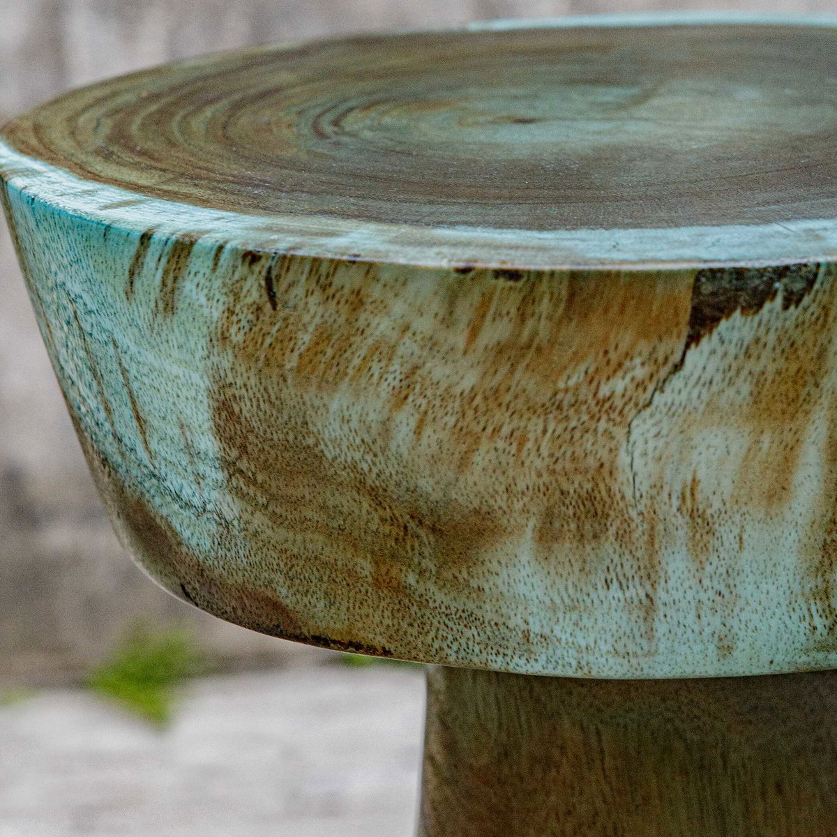 Mano Blue-Green Drink Table, Side & End Table by Uttermost, 11" width x 24.5" height x 11" depth View 7