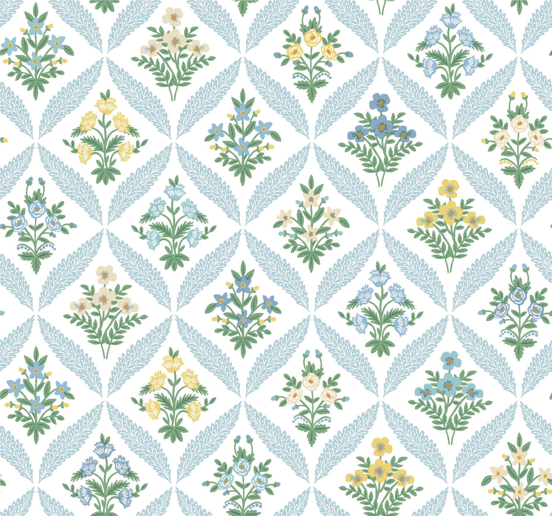 Estee Garden Blue Wallpaper large image 