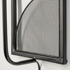 Navin 10x46.5 Black Metal Body White Fabric Shade Rectangular Wall Sconce, by Mercana, 10.04" length x 8.86" width x 46.85" height thumbnail 10
