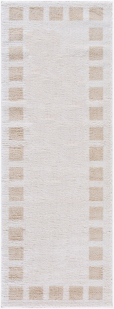 Fossay Shag Machine Woven Rug, by Surya, 7'2.61" length x 2'7.5" width