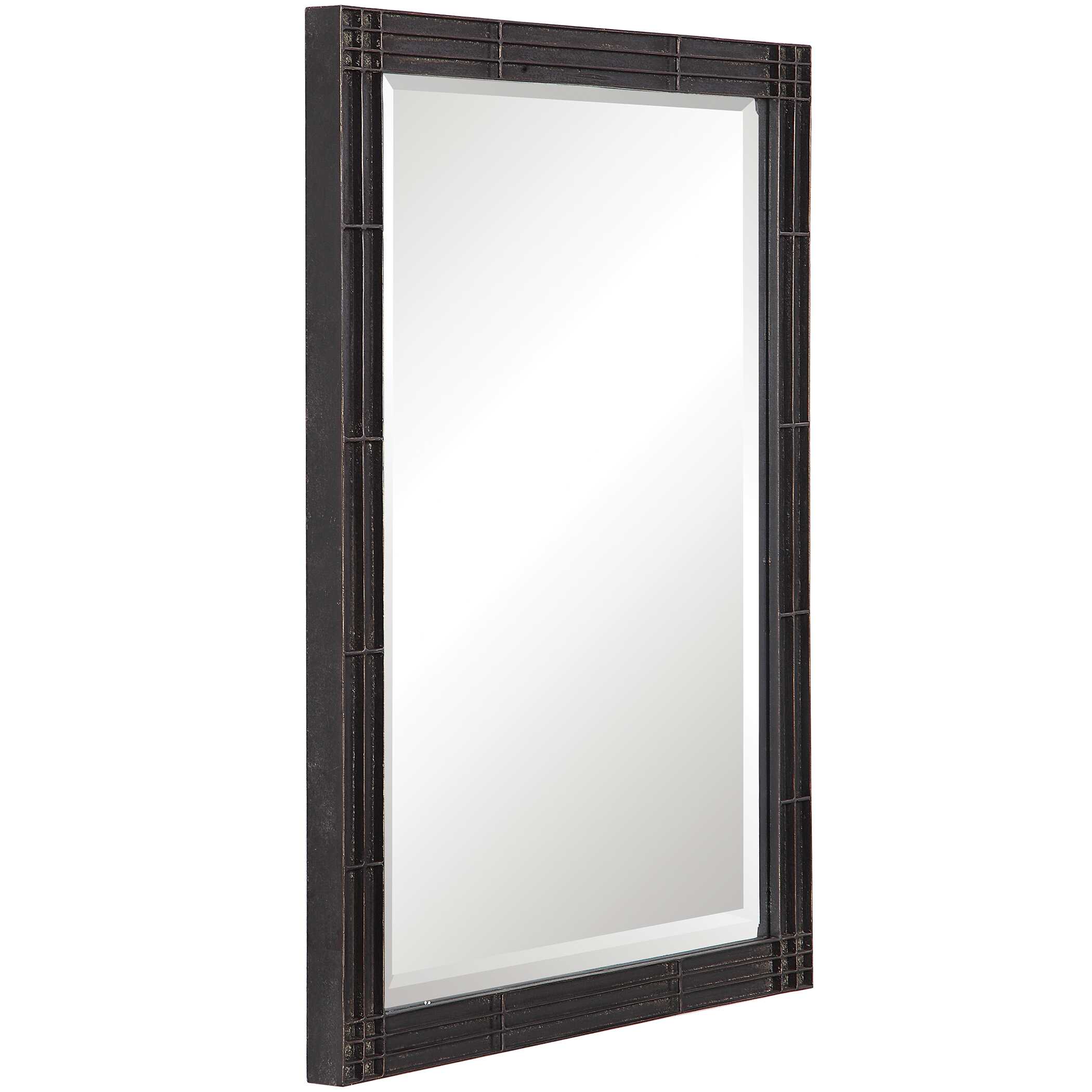 Gower Aged Black Vanity Mirror large image 