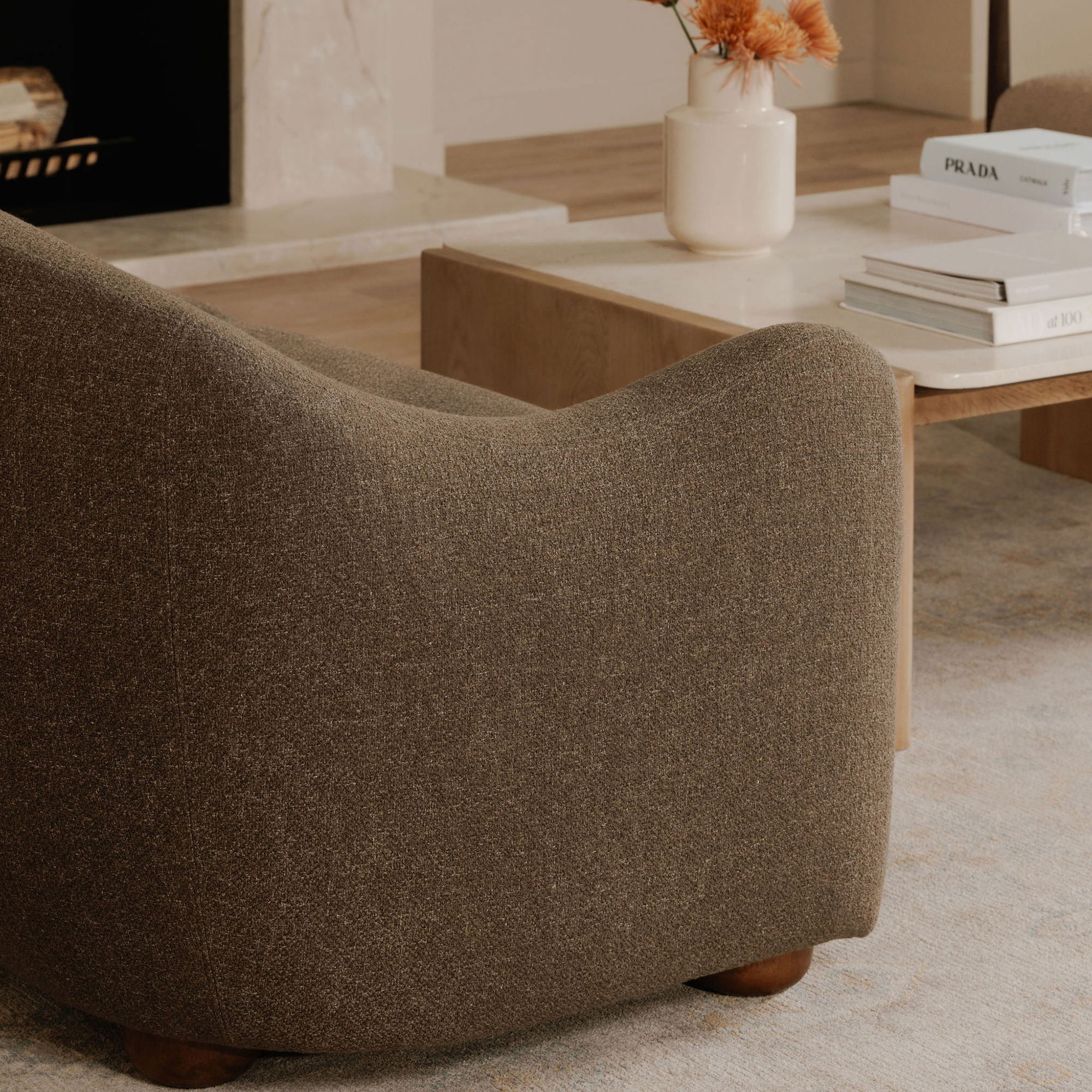 Bria Sofa Brown large image 