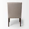Kensington I Beige Fabric and Solid Wood Dining Chair, by Mercana, 22.25" length x 23.25" width x 39.5" height thumbnail 5