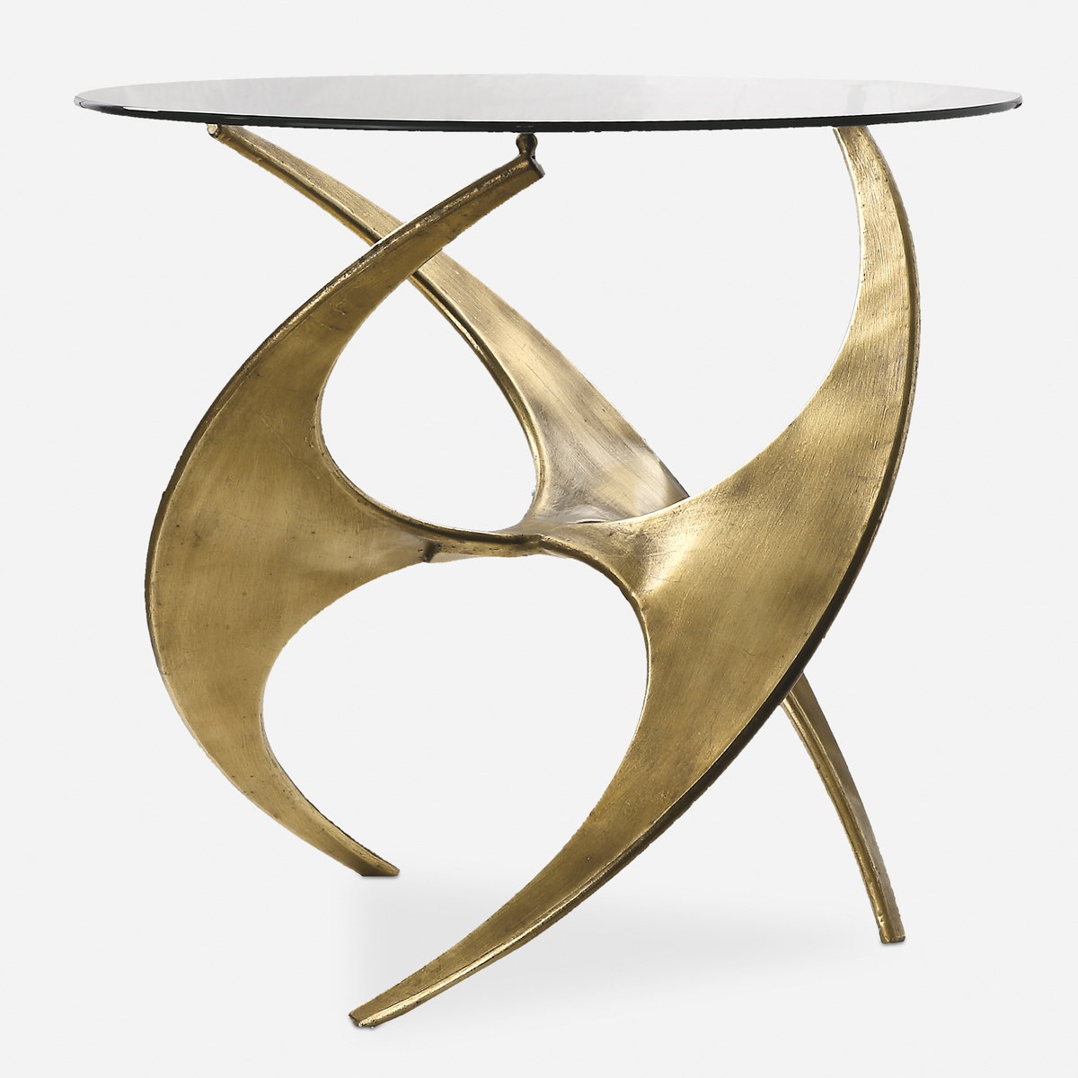 Graciano Glass Side Table, Side & End Table by Uttermost, 28" width x 26.5" height x 28" depth View 1