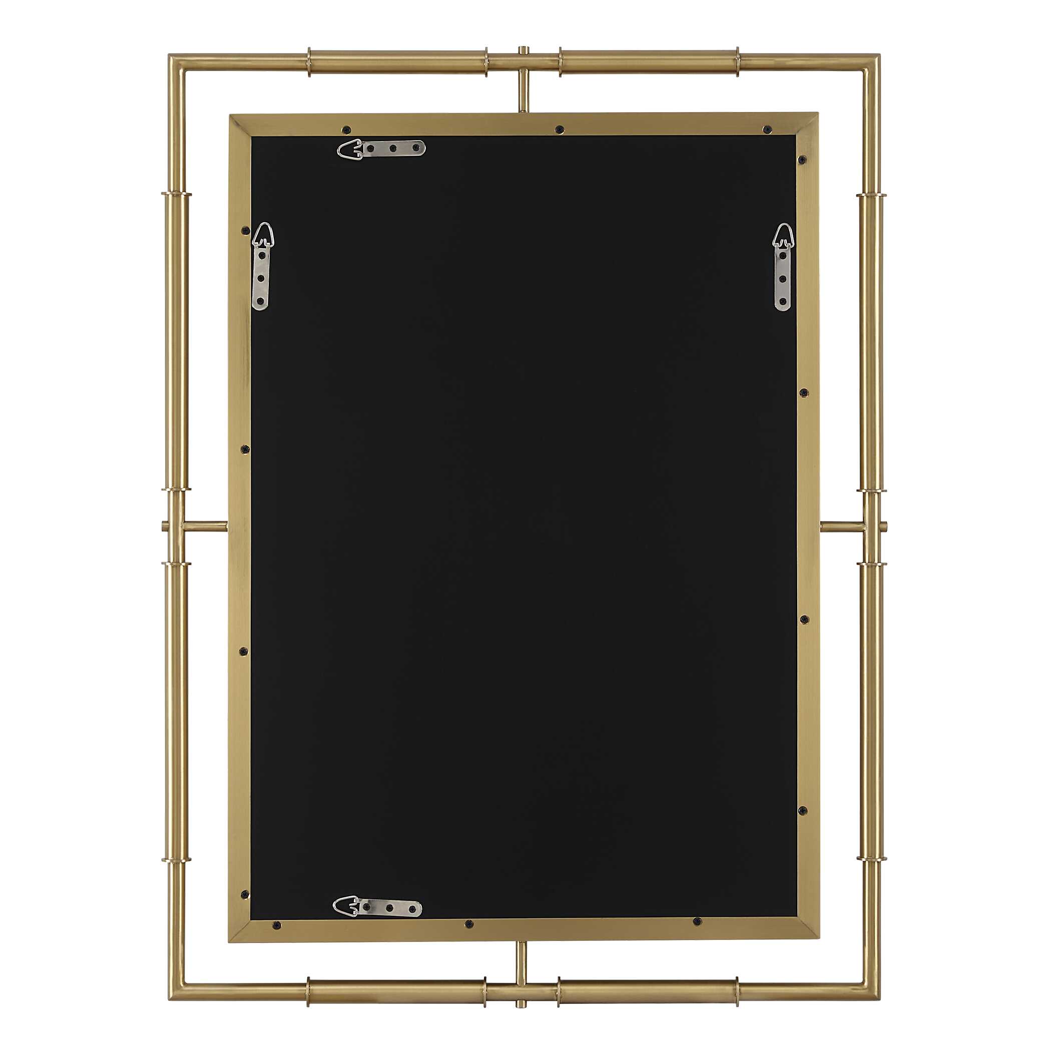 It's All Connected Rectangle Brass Mirror, by Uttermost, 30" width x 40" height x 1" depth View 7