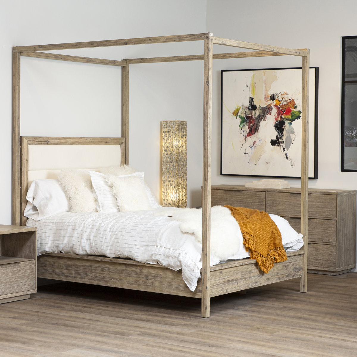 Juliette Nightstand, by Dovetail, 27" width x 25" height x 19" depth View 9