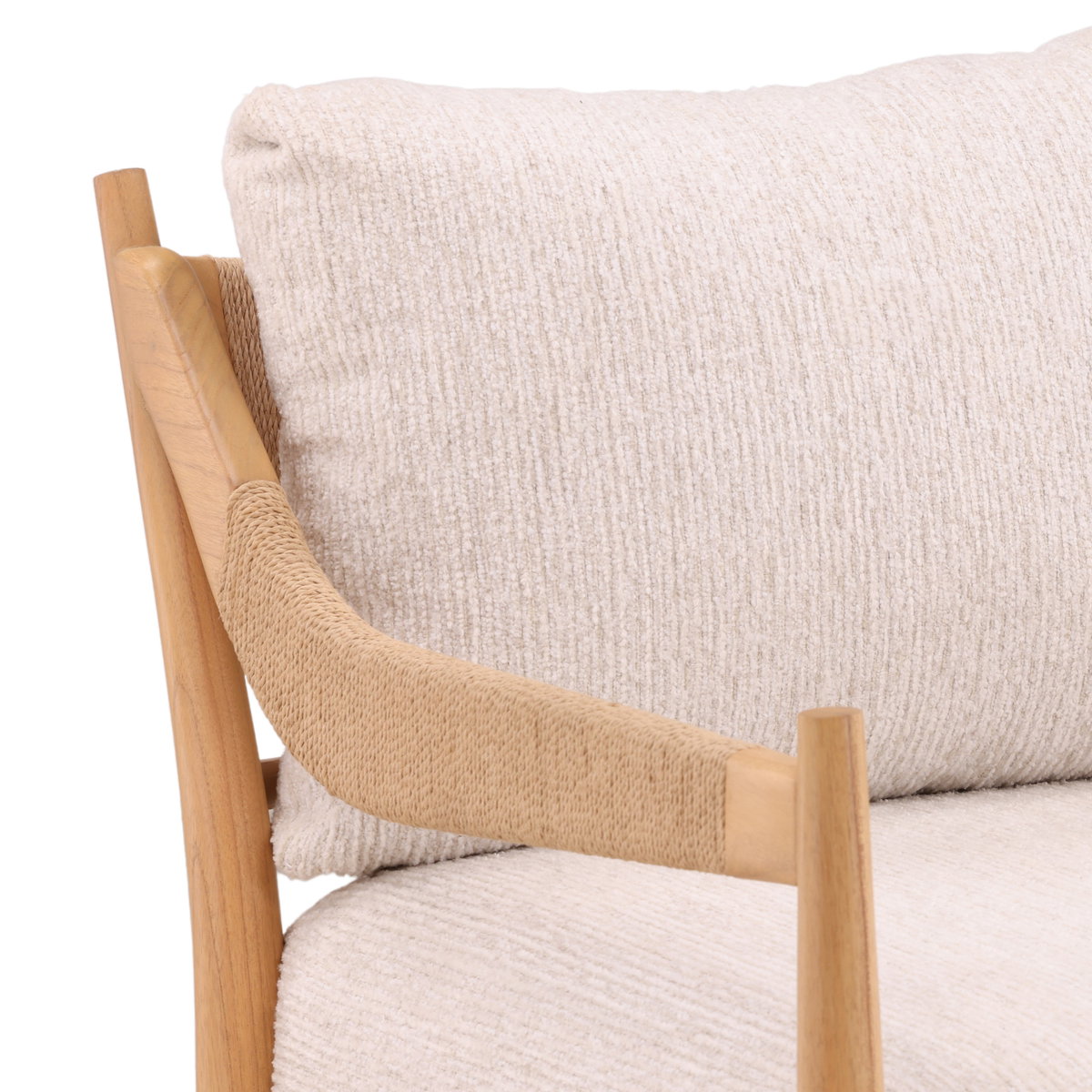 Rehan Occasional Chair Cream, Accent Chair by Dovetail, 27.87" width x 32.7" height x 33.5" depth View 6