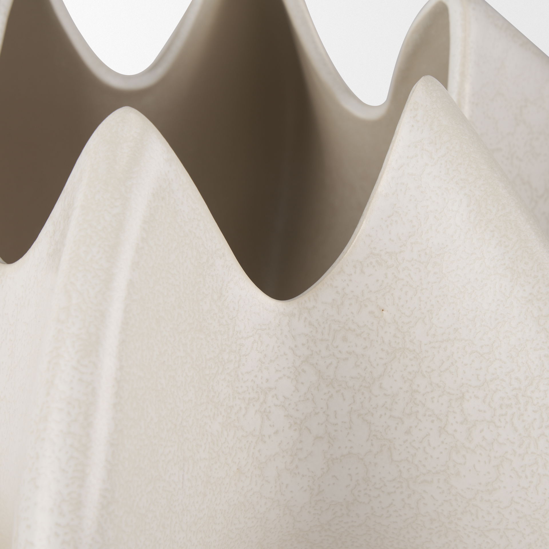 Ulrich Sculptural Cream Glazed Ceramic Vase large image 
