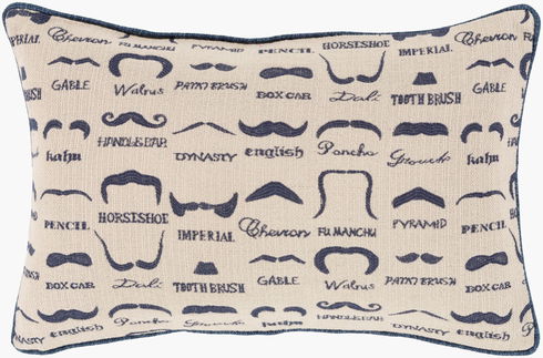 Wax that Stache Lumbar Pillow
