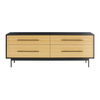 Santa Cruz 4 Drawer Double Dresser, Wheat, by Greenington, 18" length x 73.5" width x 28" height thumbnail 2