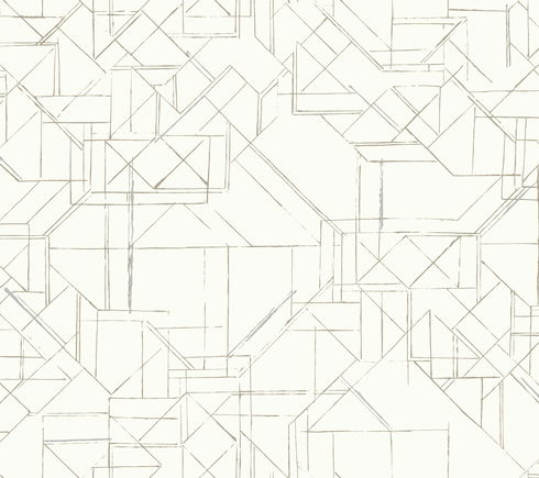 Prism Schematics Grey Peel & Stick Wallpaper