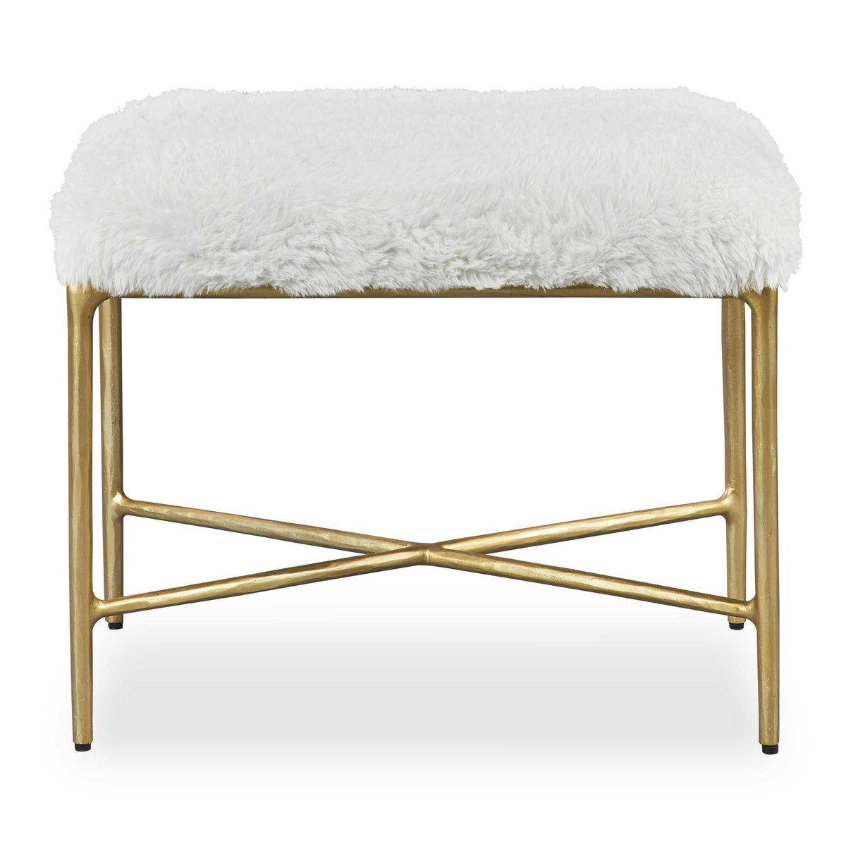 Charmed Sheepskin Small Bench, Benche by Uttermost, 24" width x 19" height x 16" depth View 1