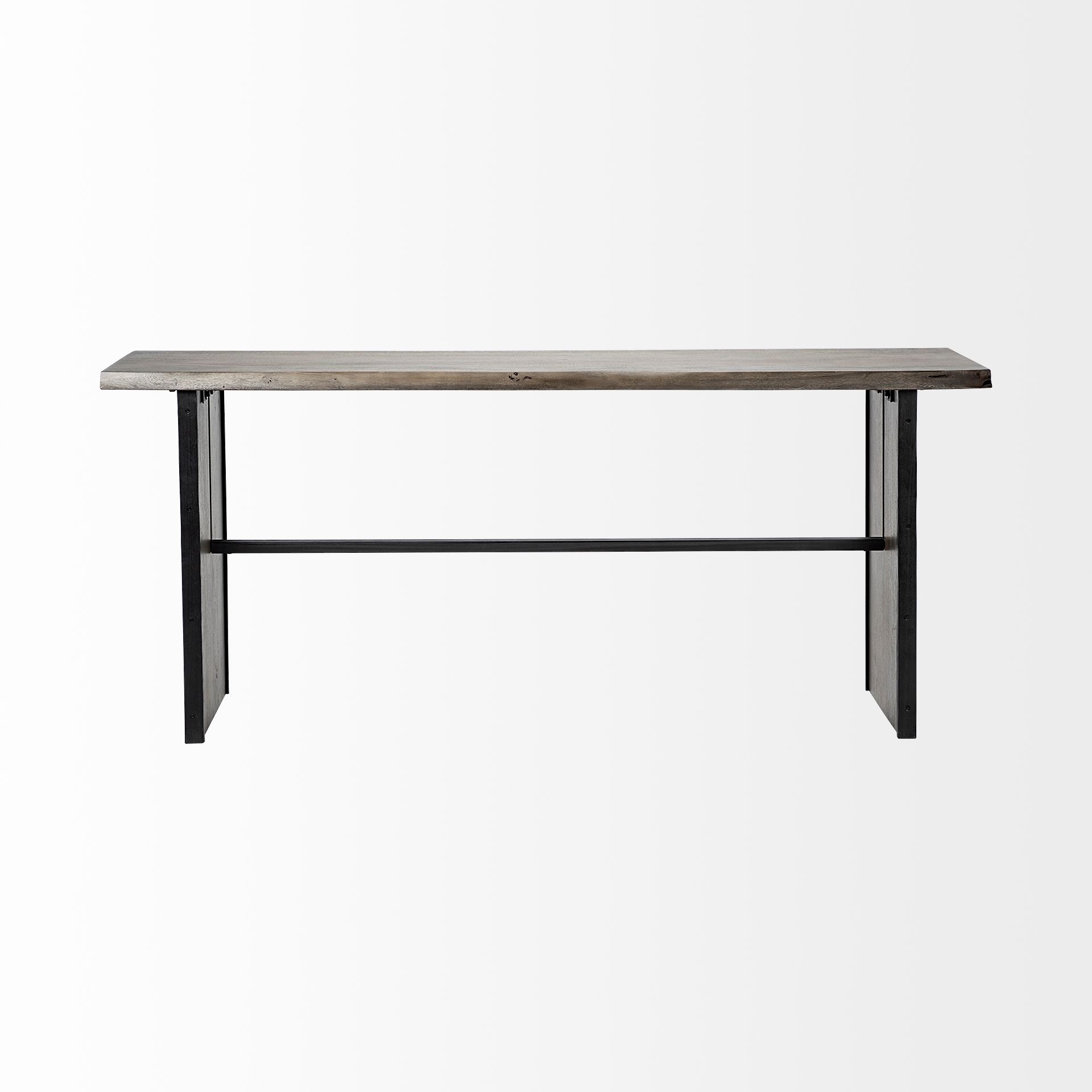 Ledger II 70L x 17W x 30H Live-Edge Wooden Brown Console Table, by Mercana, 70" length x 17" width x 30" height View 3