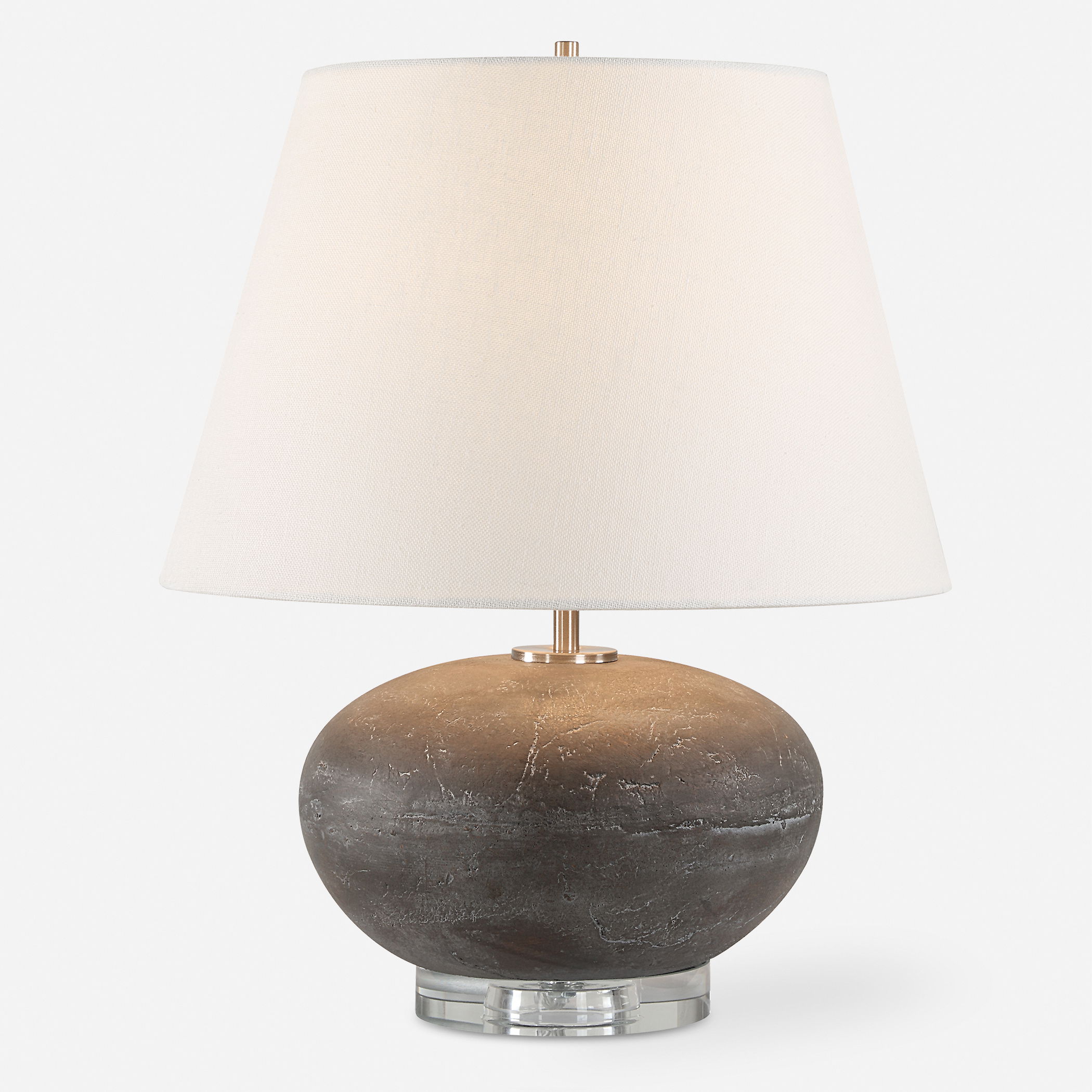 Beckley Gray Stone Table Lamp large image 