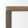 Faye 14L x 18W x 26H Medium Brown Wood with Antique Nickel Finished Metal Base C Side Table thumbnail 7