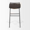Kavalan 37.5' Total Height Ebony Leather Seat Black Metal Frame Bar Stool thumbnail 5